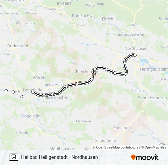 RB57 Bus Line Map