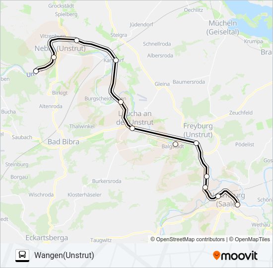 Автобус RB77: карта маршрута