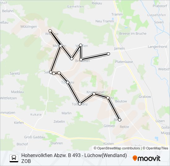 8002 bus Line Map