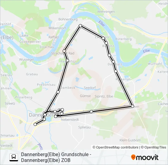 8708 Bus Line Map