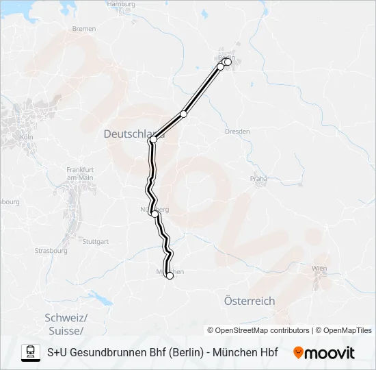 8 Train Line Map