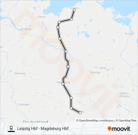 Поезд 57: карта маршрута