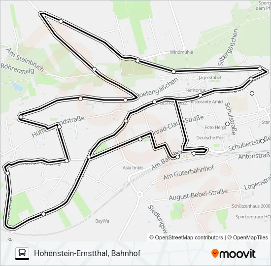 2 Bus Line Map