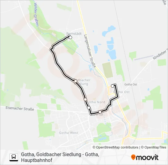 Автобус B: карта маршрута