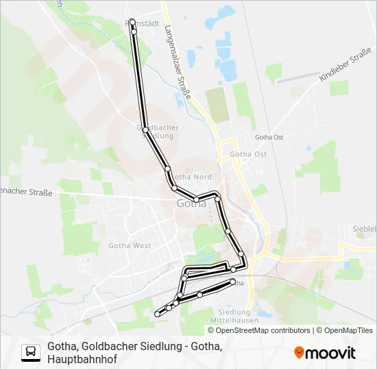 Автобус B: карта маршрута