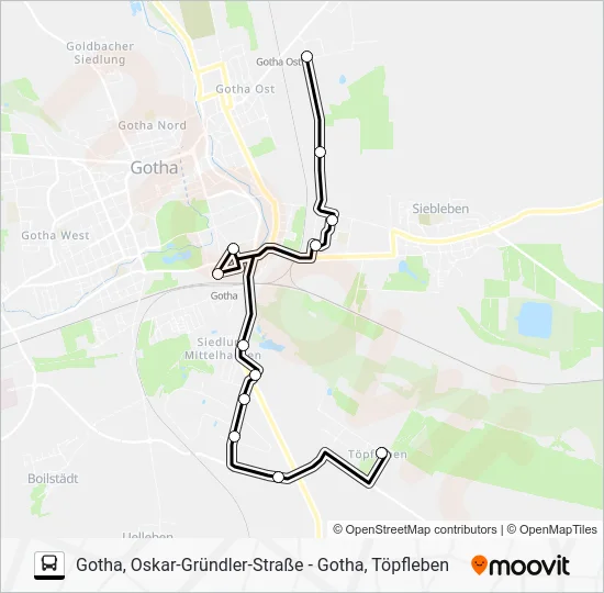 Автобус D: карта маршрута