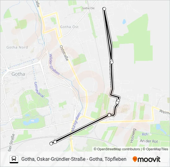 Автобус D: карта маршрута