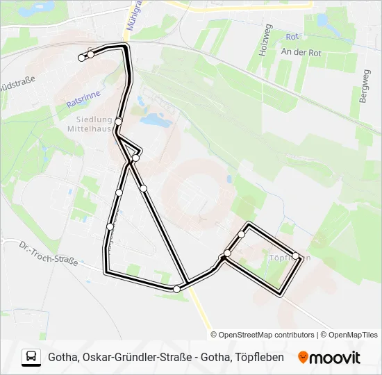 Автобус D: карта маршрута