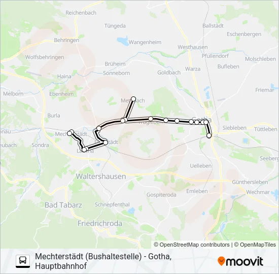 830 Bus Line Map