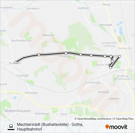 830 Bus Line Map