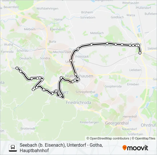 842 Bus Line Map