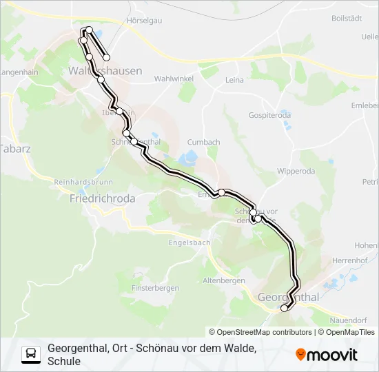 845 Bus Line Map