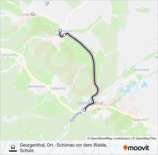 845 Bus Line Map