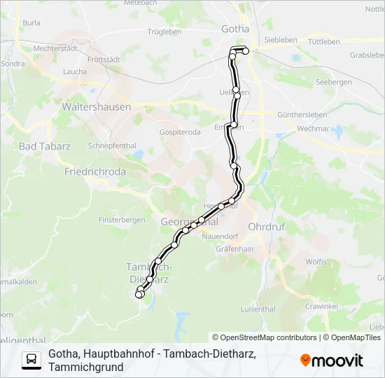 851 Bus Line Map
