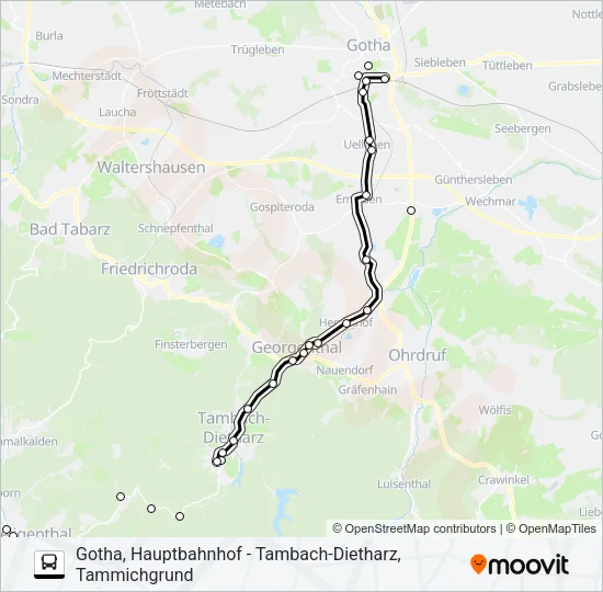 851 Bus Line Map