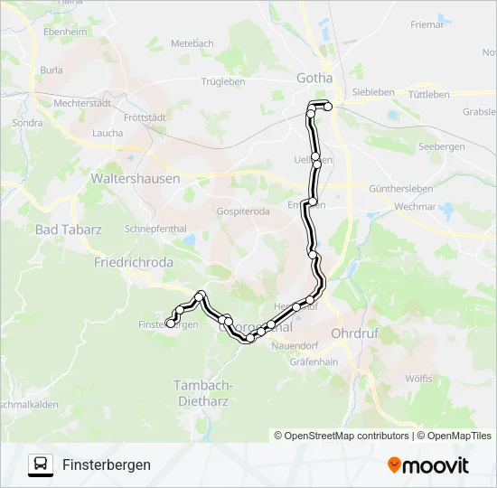 852 Bus Line Map