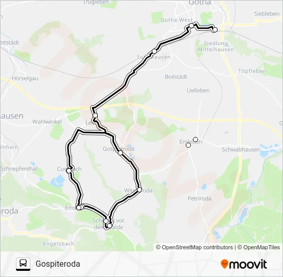 Автобус 853: карта маршрута