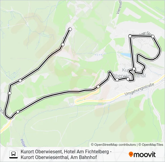 Автобус A: карта маршрута