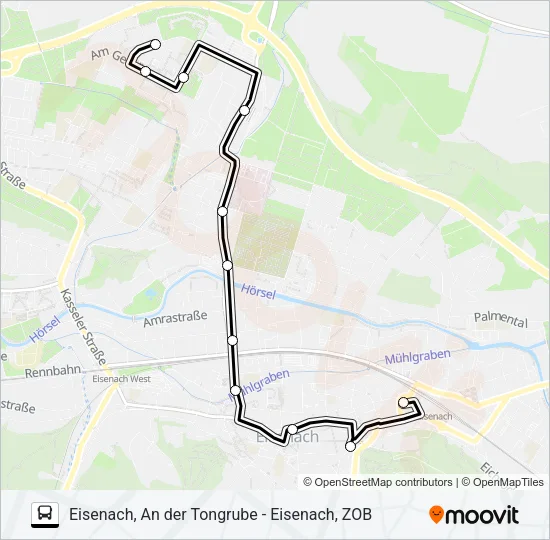 1 Bus Line Map