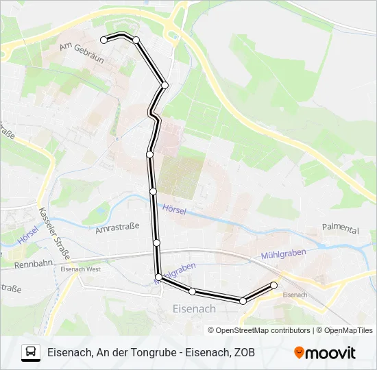 1 Bus Line Map