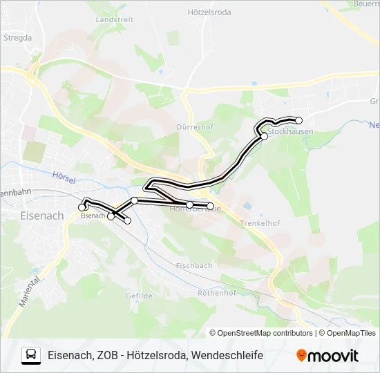 4 Bus Line Map