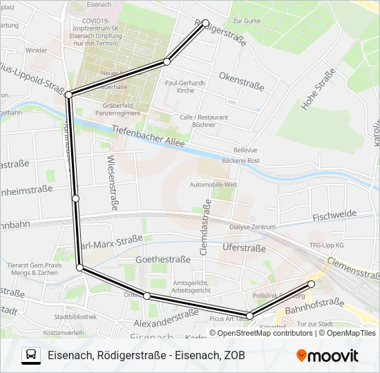 7 Bus Line Map