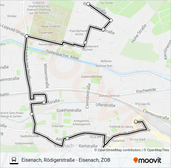 7 Bus Line Map