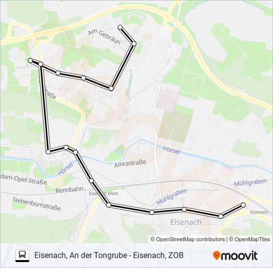 25 bus Line Map