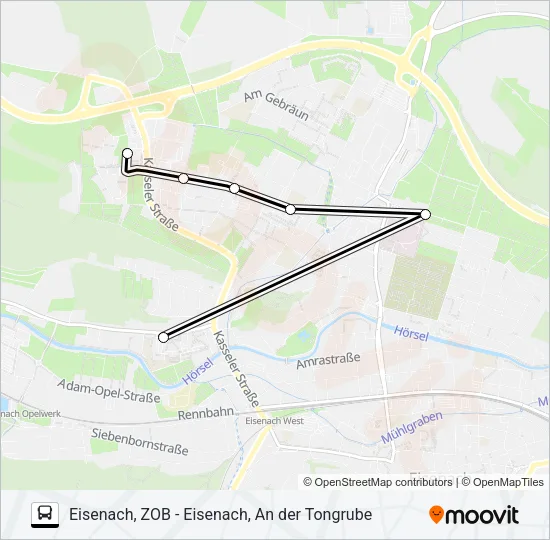 25 Bus Line Map