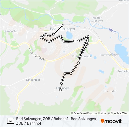 52 bus Line Map