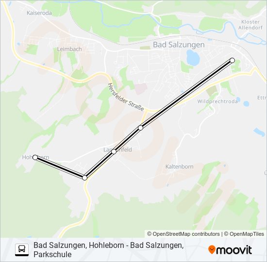 55 bus Line Map