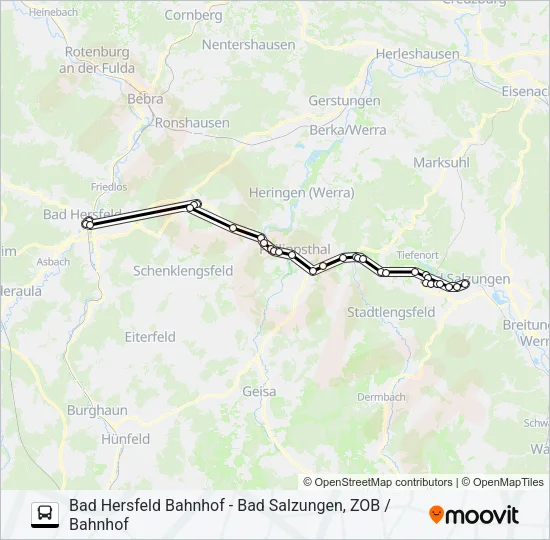 100 Bus Line Map