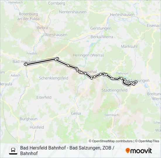 100 Bus Line Map