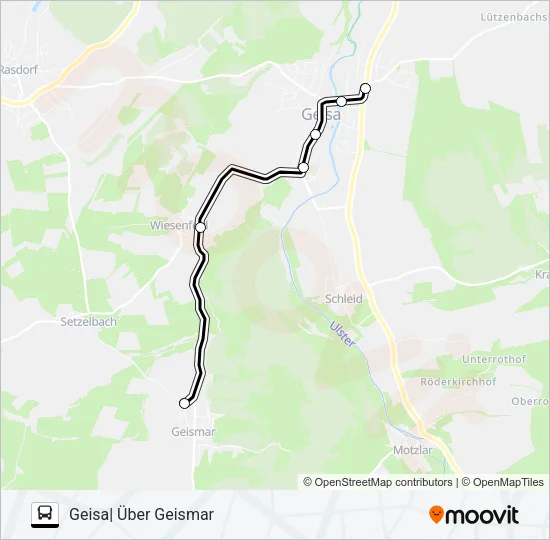114 Bus Line Map