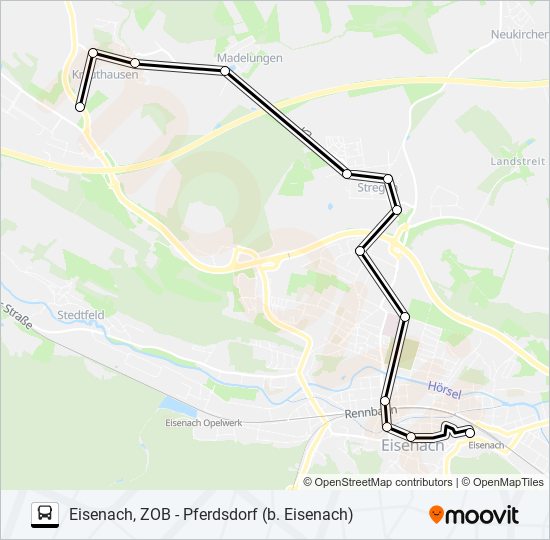 174 bus Line Map