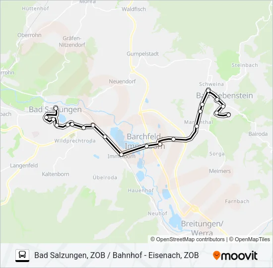 190 Bus Line Map