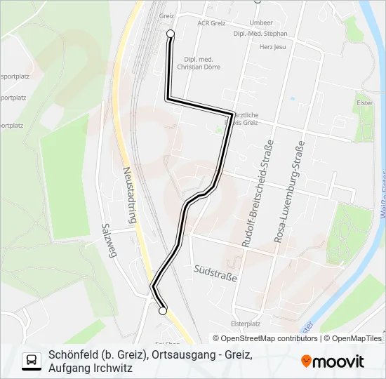 1 Bus Line Map