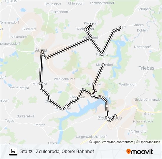 45 bus Line Map