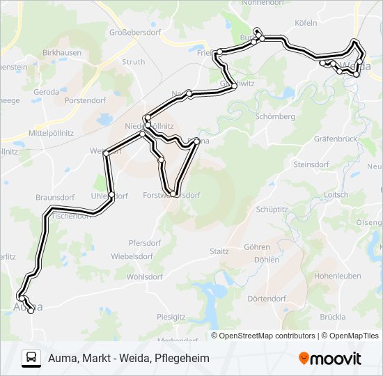 227 bus Line Map