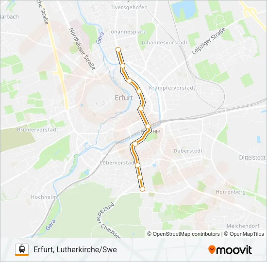 1 Light Rail Line Map