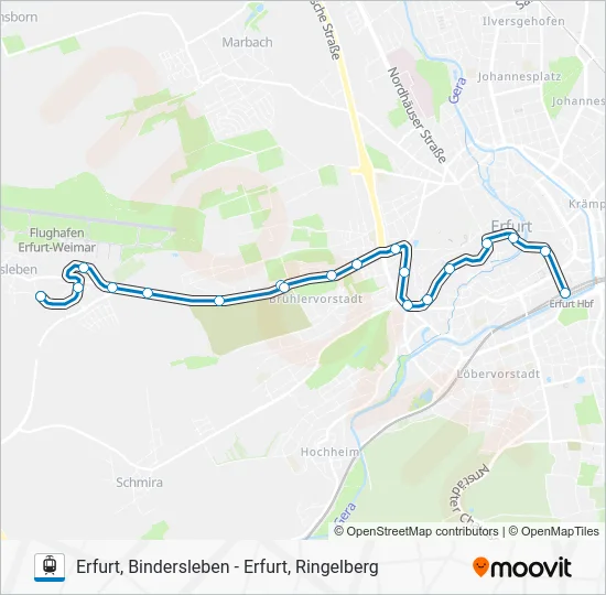 Трамвай 4: карта маршрута