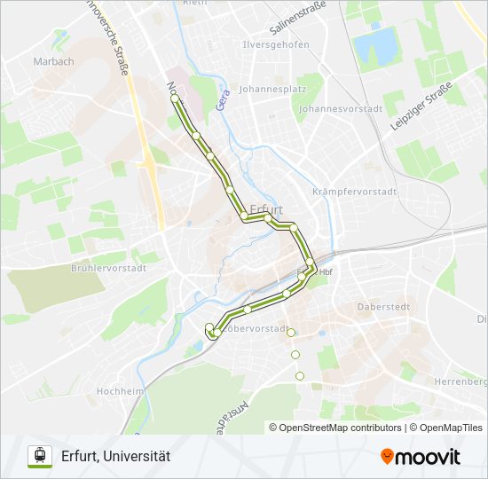 Straßenbahnlinie 6 Karte