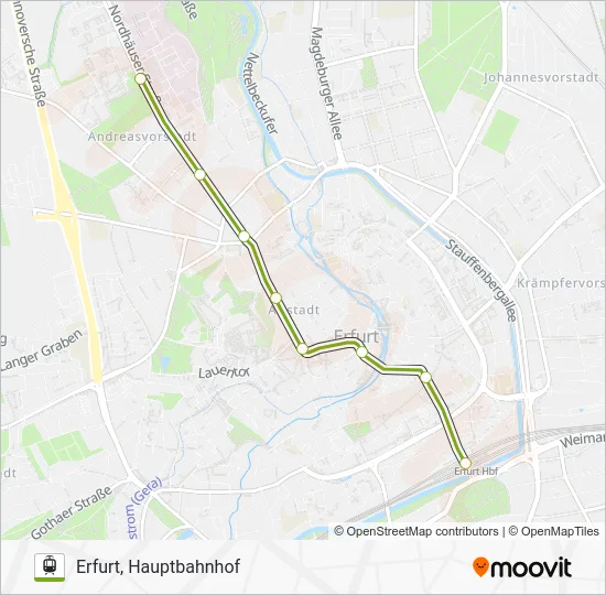 Трамвай 6: карта маршрута