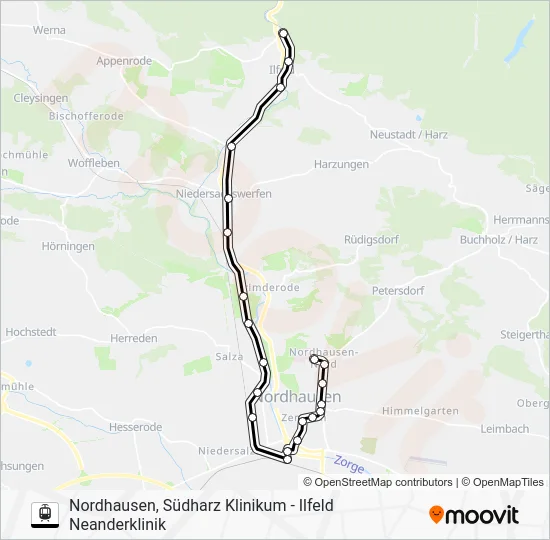 Трамвай 10: карта маршрута