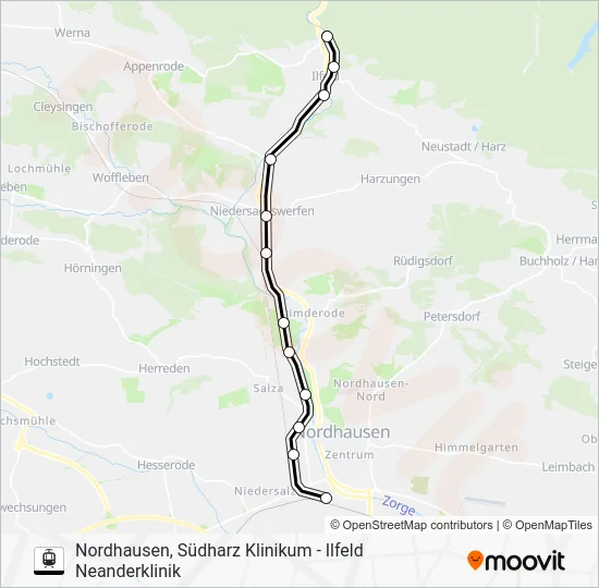 Трамвай 10: карта маршрута