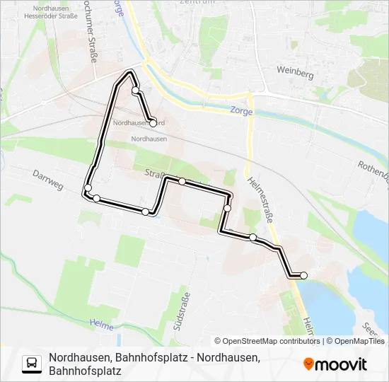 Автобус B: карта маршрута