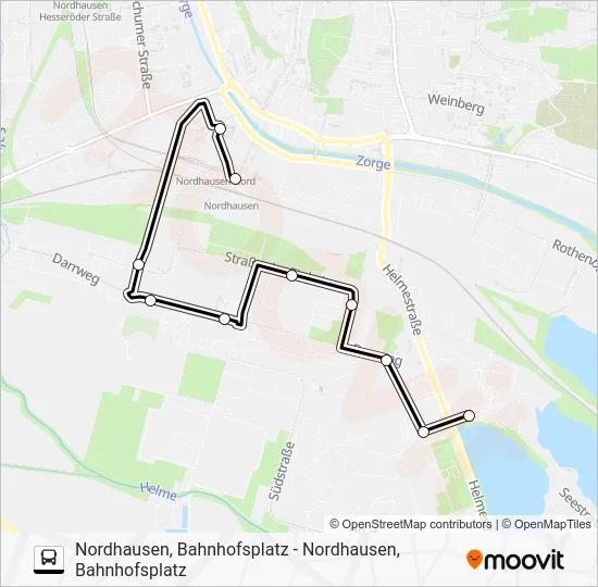 Автобус B: карта маршрута