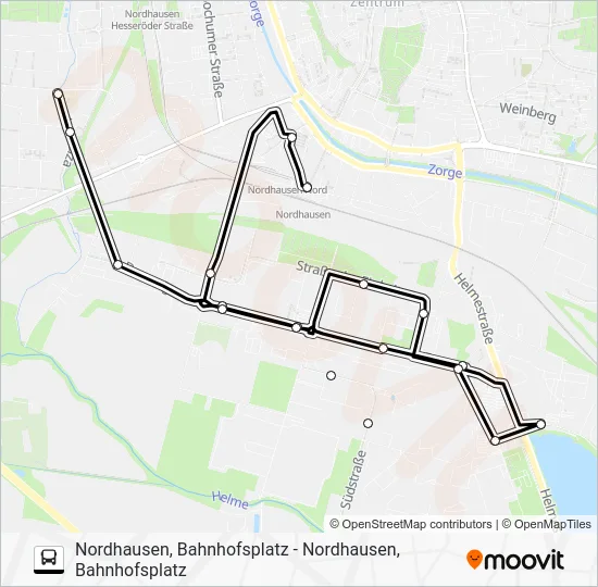 Автобус B: карта маршрута