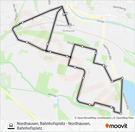 Автобус B: карта маршрута