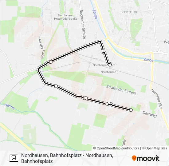 Автобус B: карта маршрута